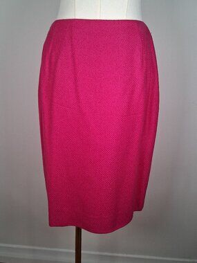 Vintage Escada Cashmere/Silk Fuchsia Pencil Skirt sz EU 40 - US 8/10